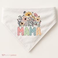 Floral Mama Mothers Day Wildflowers USA-Made Doggie Bandana thumb 0