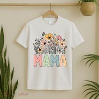 Floral Mama Mothers Day Wildflowers T-Shirt thumb 2