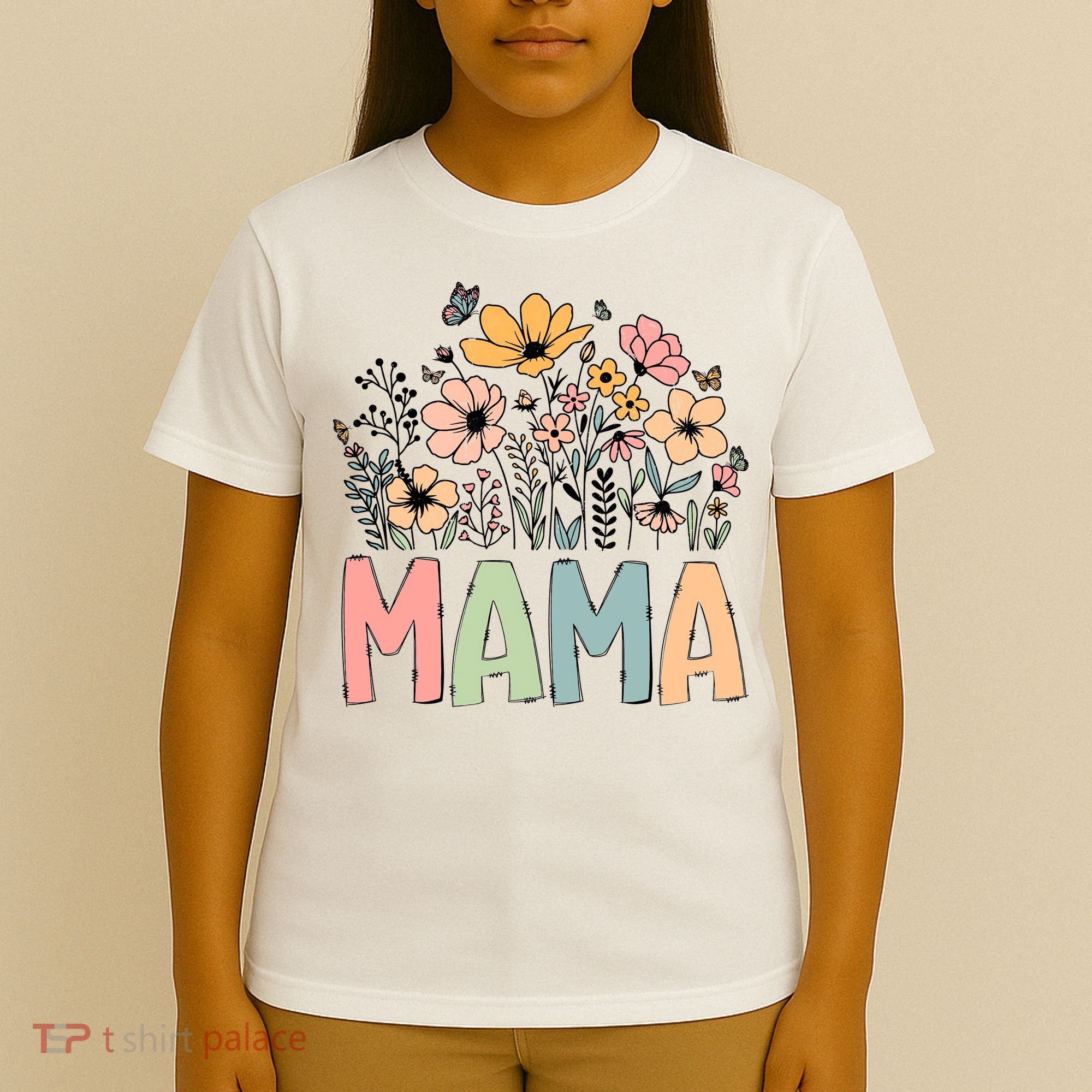 Floral Mama Mothers Day Wildflowers T-Shirt