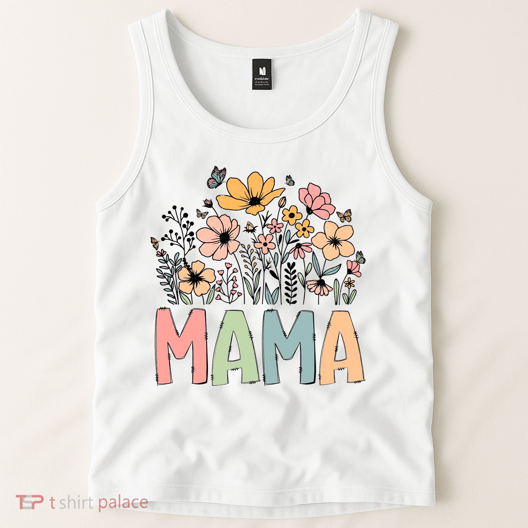 Floral Mama Mothers Day Wildflowers Tank Top