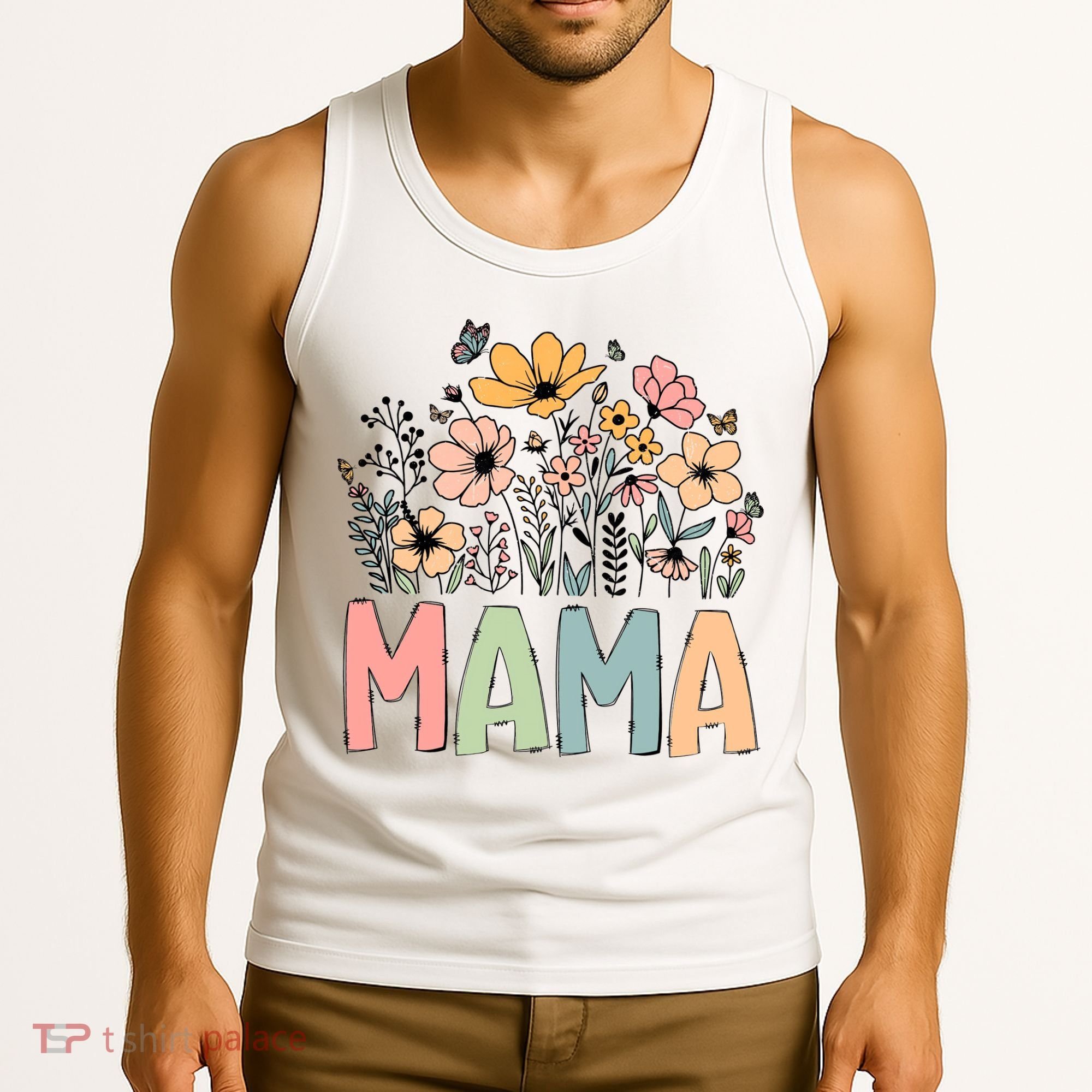Floral Mama Mothers Day Wildflowers Tank Top