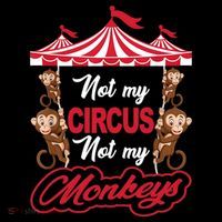 Funny Monkey Not My Circus Not My Monkeys Backpack thumb 2