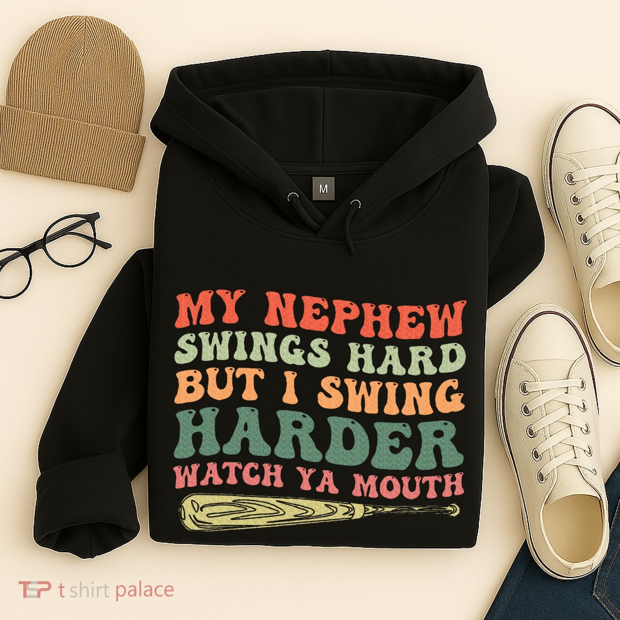 Funny My Nephew Swings Hard But I Swing Hoodie