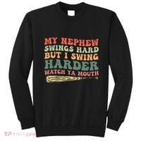 Funny My Nephew Swings Hard But I Swing Sweatshirt thumb 0
