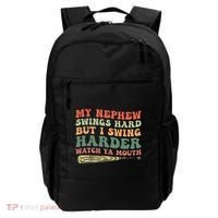 Funny My Nephew Swings Hard But I Swing Backpack thumb 0