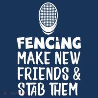 Fencing Make New Friends And Stab Them Fencing Hat thumb 2