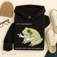 Frog Me No Problemo Narrator But It Was All Problemo Hoodie thumb 4