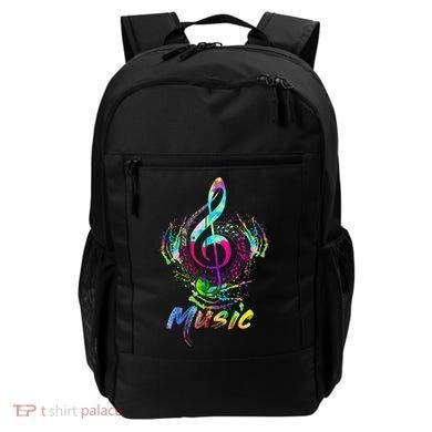 Funny Musical Note Gift Funky Colorful Music Treble Clef Gift Backpack