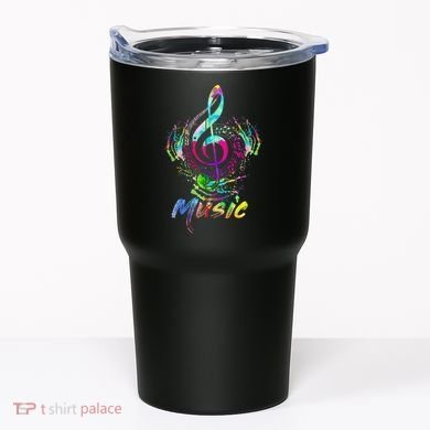 Funny Musical Note Gift Funky Colorful Music Treble Clef Gift Tumbler