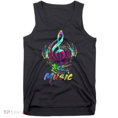 Funny Musical Note Gift Funky Colorful Music Treble Clef Gift Tank Top