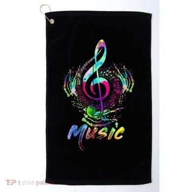 Funny Musical Note Gift Funky Colorful Music Treble Clef Gift Golf Towel