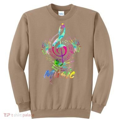 Funny Musical Note Gift Funky Colorful Music Treble Clef Gift Sweatshirt