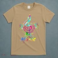Funny Musical Note Gift Funky Colorful Music Treble Clef Gift T-Shirt thumb 5
