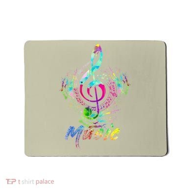 Funny Musical Note Gift Funky Colorful Music Treble Clef Gift Mousepad