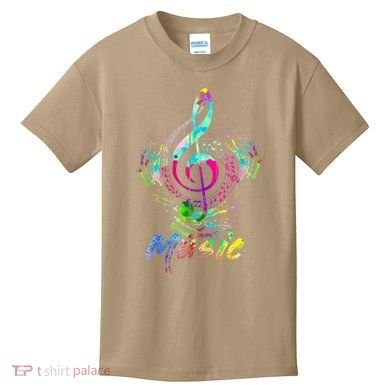 Funny Musical Note Gift Funky Colorful Music Treble Clef Gift Kids T-Shirt