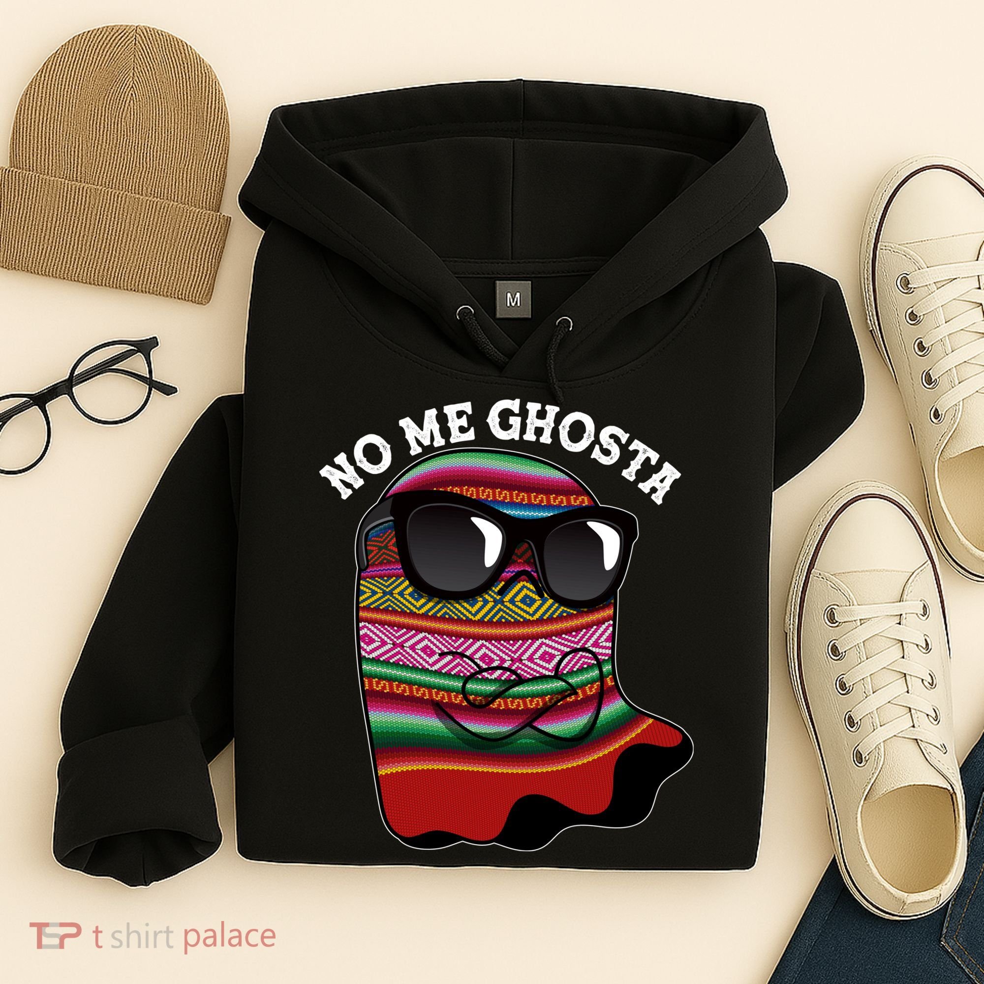 Funny Mexican No Me Ghosta Halloween Ghost Hoodie