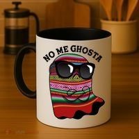 Funny Mexican No Me Ghosta Halloween Ghost Coffee Mug thumb 4