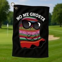 Funny Mexican No Me Ghosta Halloween Ghost Golf Towel thumb 1