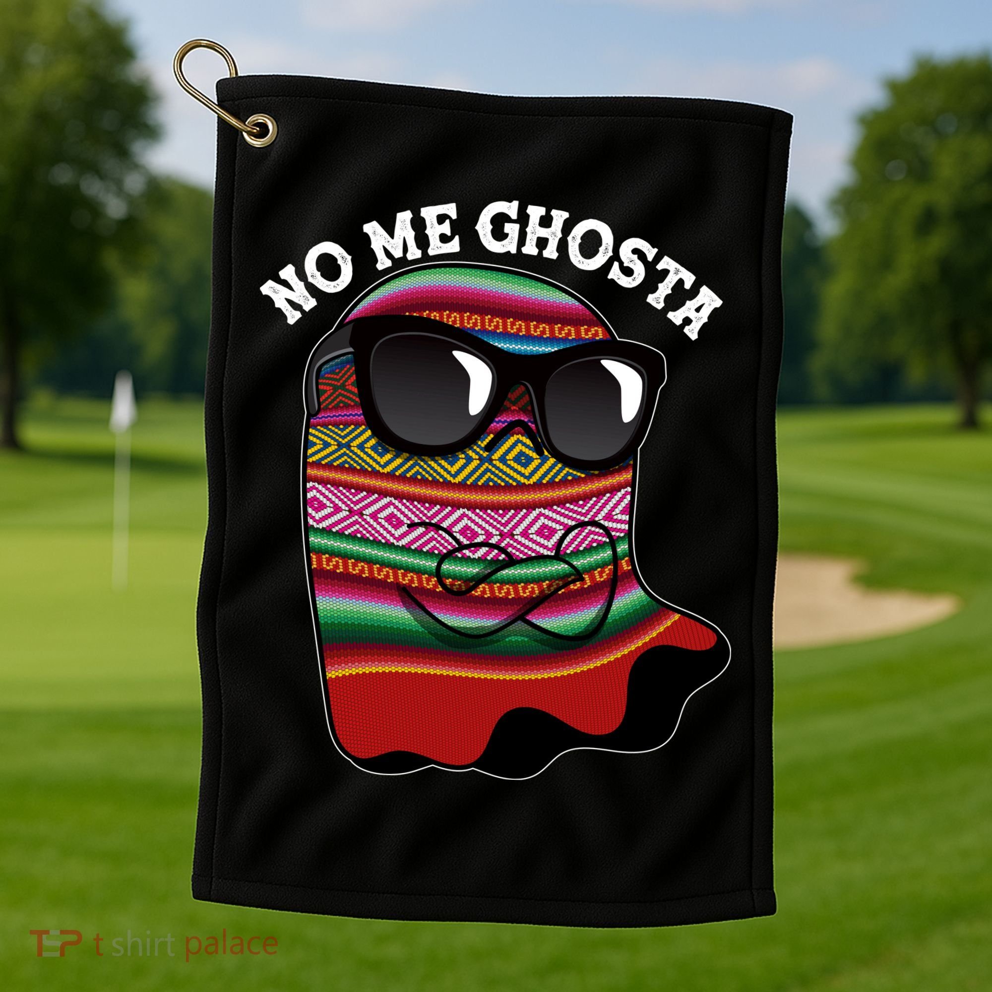 Funny Mexican No Me Ghosta Halloween Ghost Golf Towel