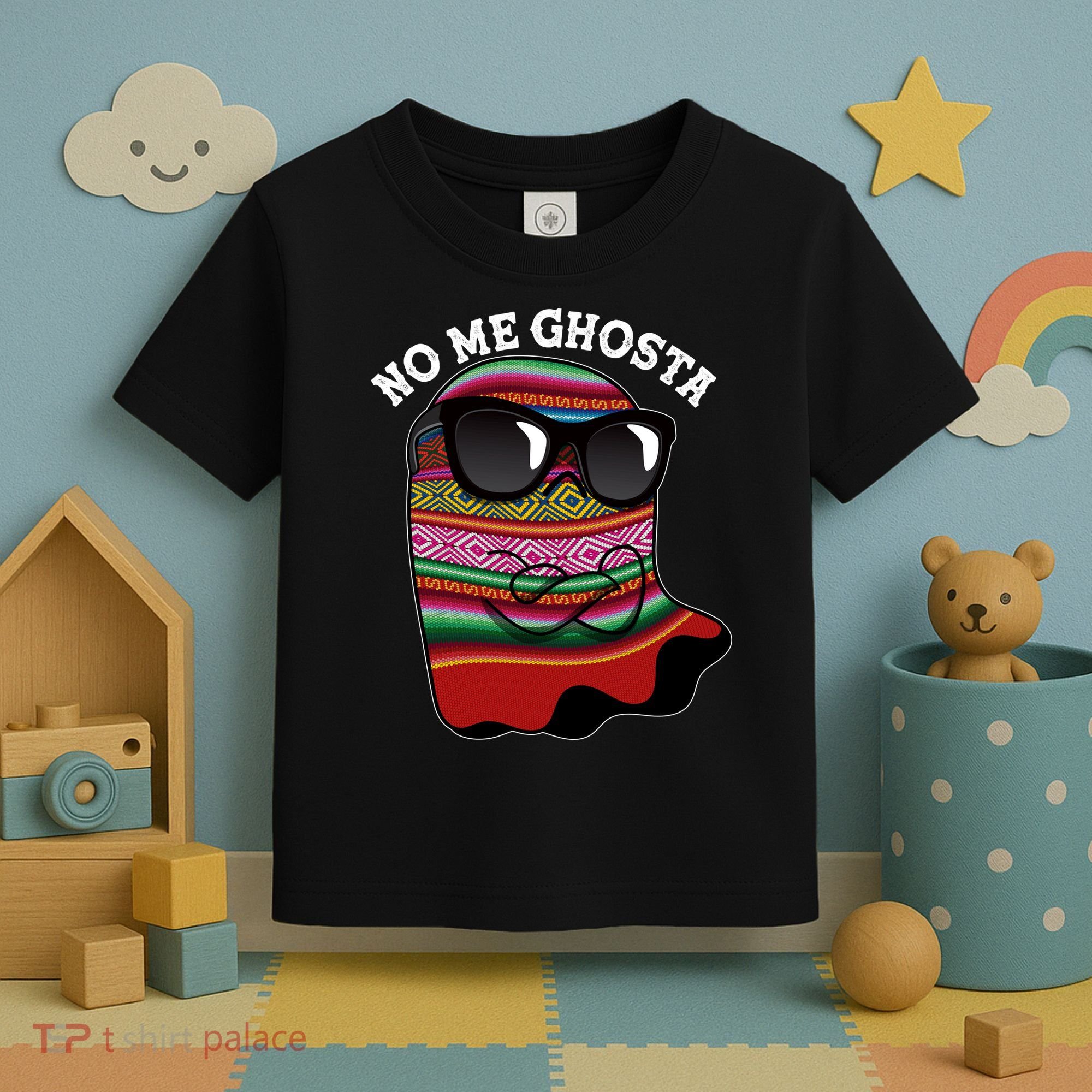 Funny Mexican No Me Ghosta Halloween Ghost Toddler T-Shirt