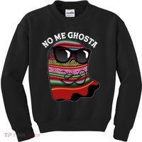Funny Mexican No Me Ghosta Halloween Ghost Kids Sweatshirt thumb 0
