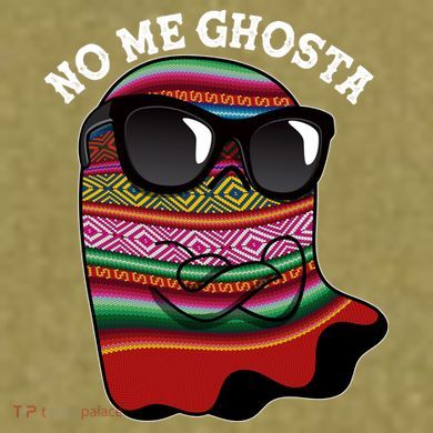 Funny Mexican No Me Ghosta Halloween Ghost Garment-Dyed Women's Muscle Tee