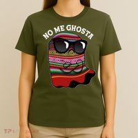 Funny Mexican No Me Ghosta Halloween Ghost T-Shirt thumb 4