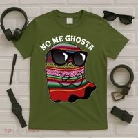 Funny Mexican No Me Ghosta Halloween Ghost T-Shirt thumb 5