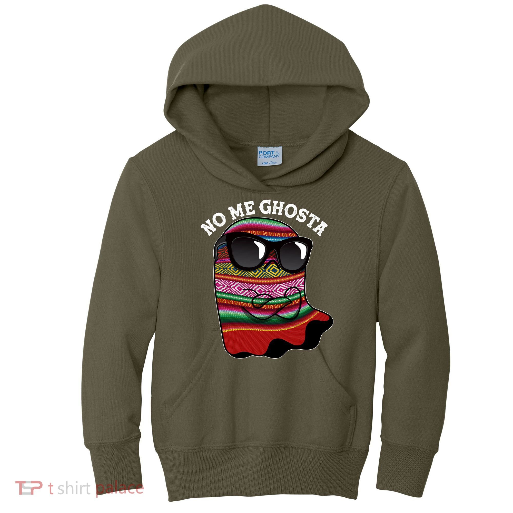 Funny Mexican No Me Ghosta Halloween Ghost Kids Hoodie