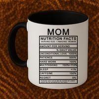Funny Mom Nutrition Facts Coffee Mug thumb 2