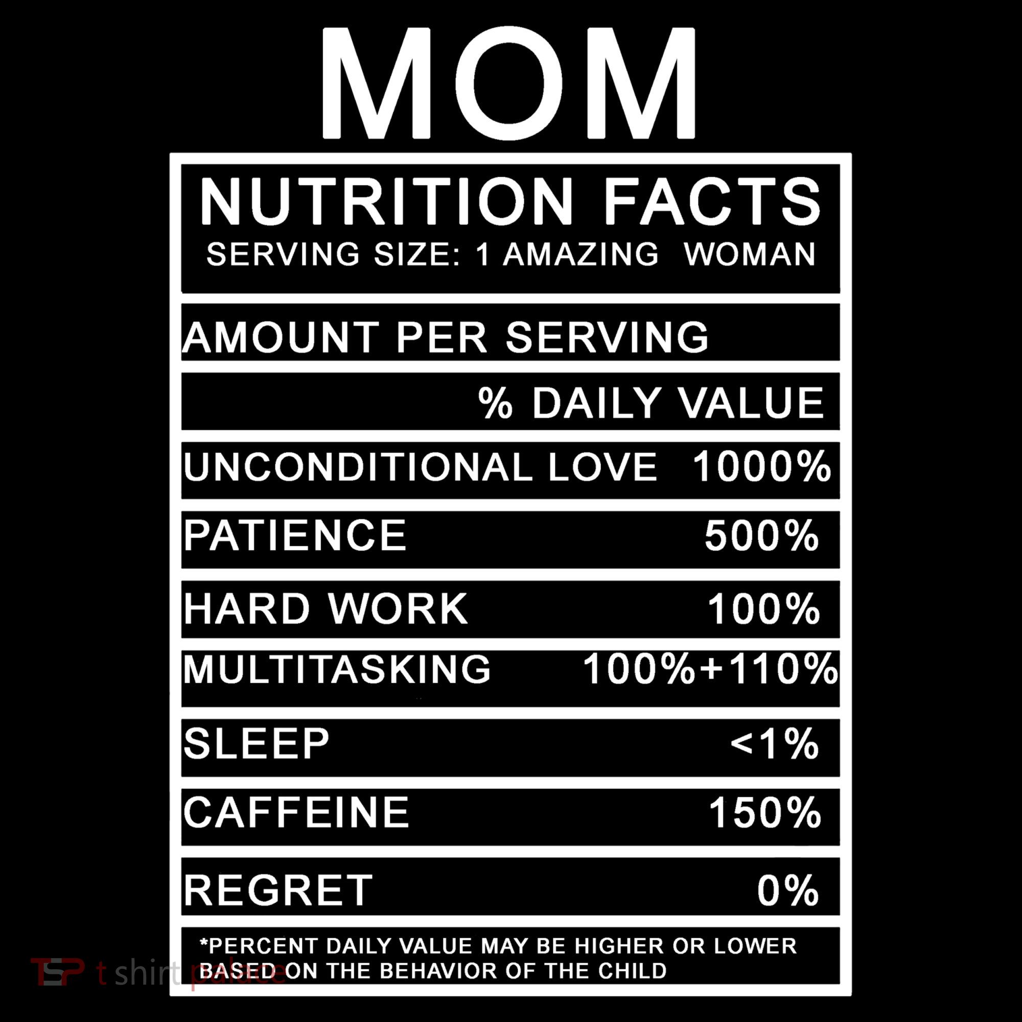 Funny Mom Nutrition Facts Women's Long Sleeve Shirt