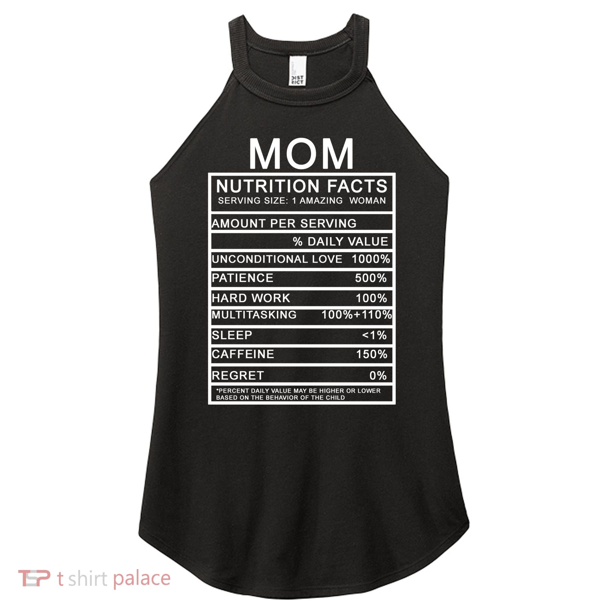 Funny Mom Nutrition Facts Women's Perfect Tri Rocker Tank