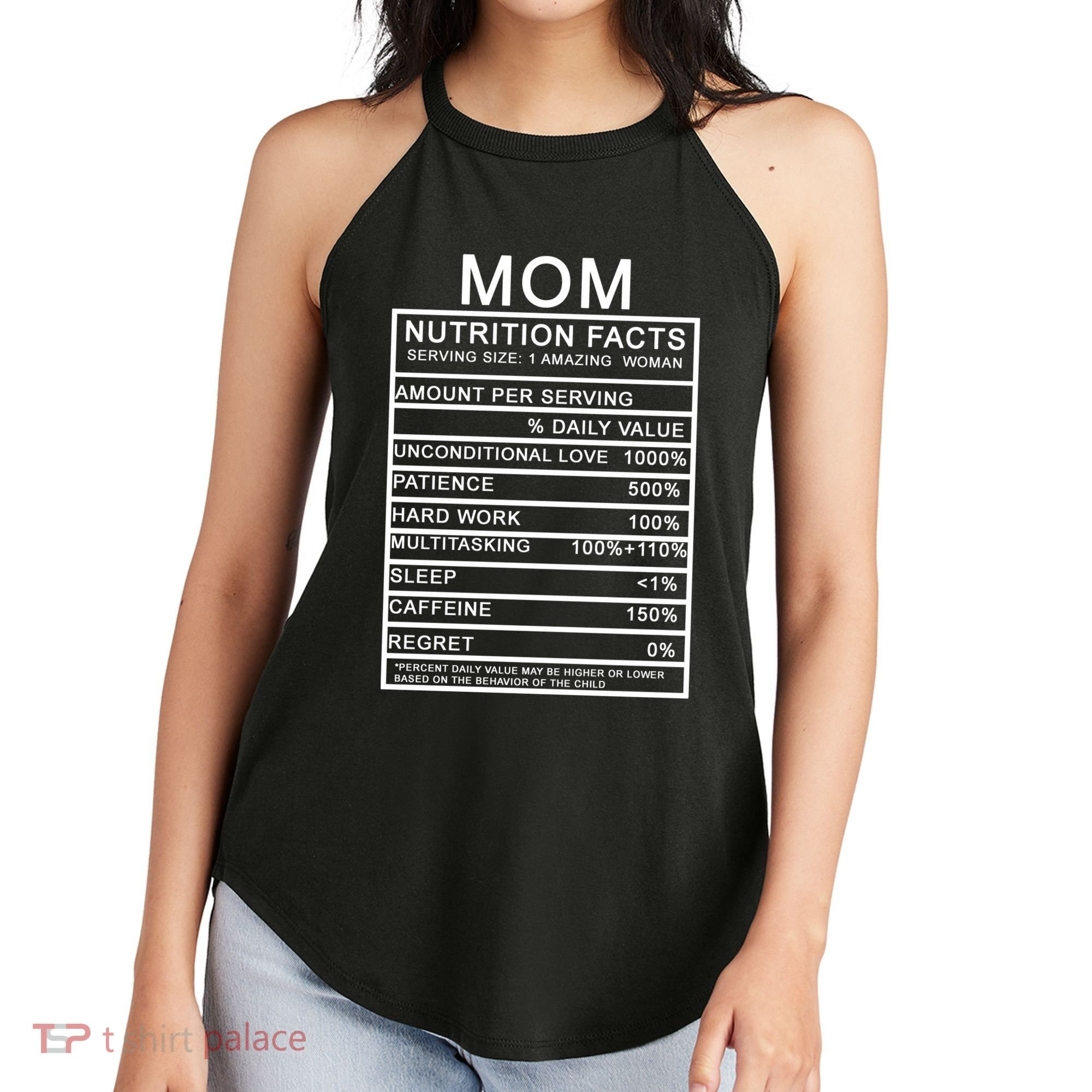 Funny Mom Nutrition Facts Women's Perfect Tri Rocker Tank
