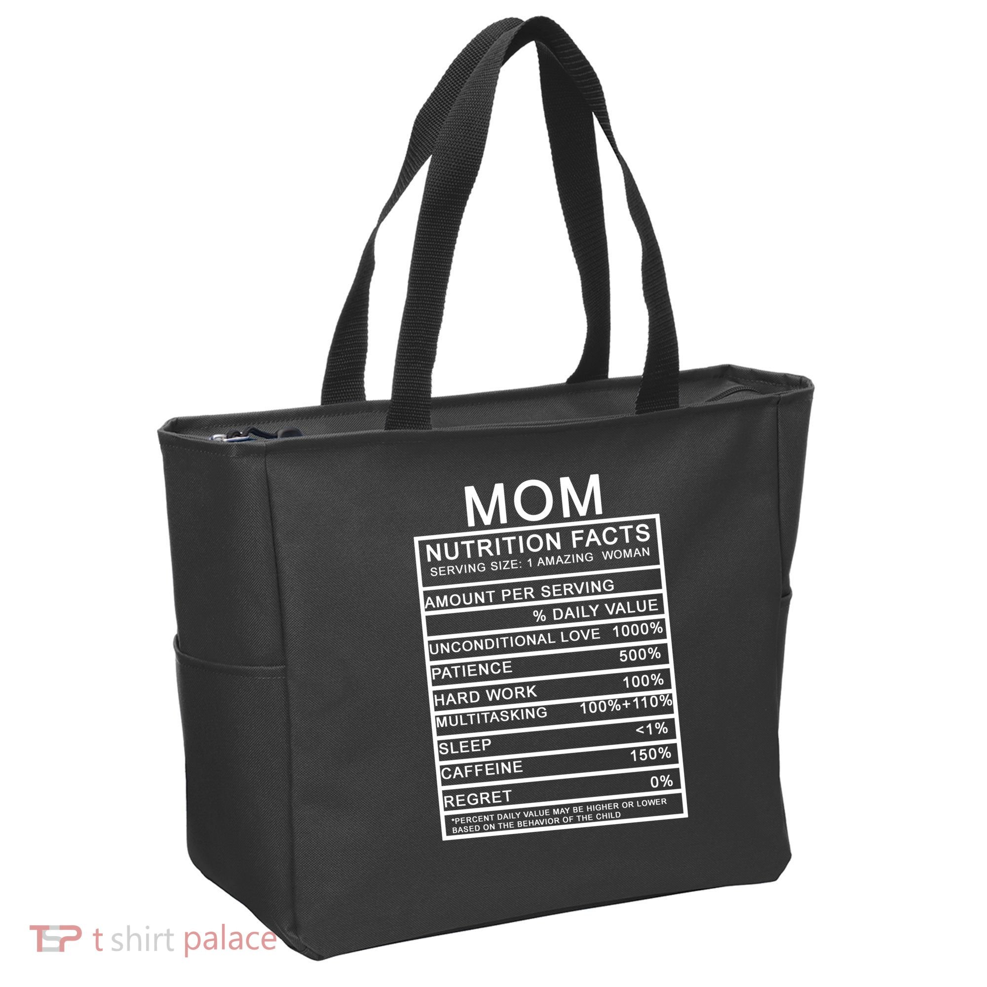 Funny Mom Nutrition Facts Tote Bag