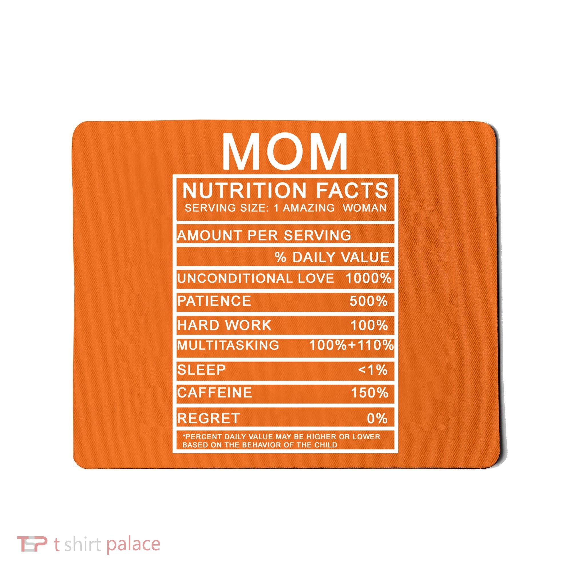 Funny Mom Nutrition Facts Mousepad