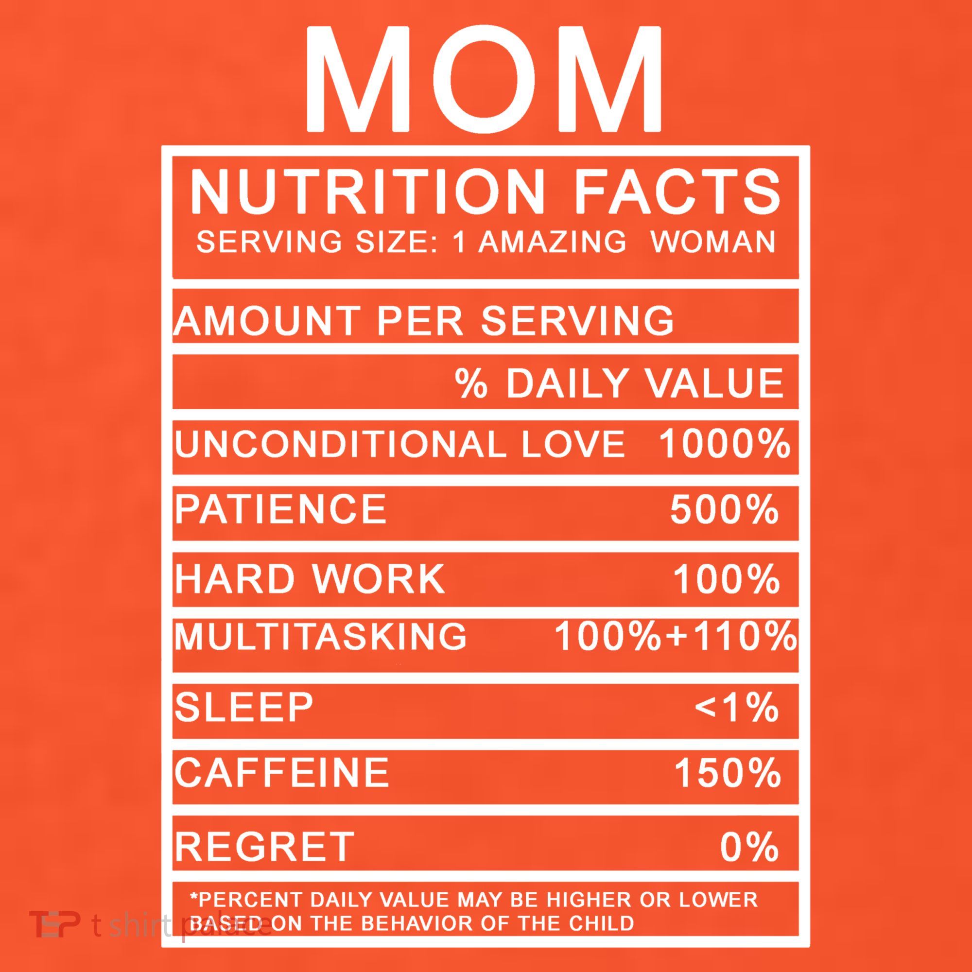 Funny Mom Nutrition Facts Hat