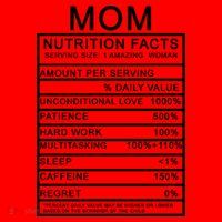 Funny Mom Nutrition Facts Santa Hat thumb 1