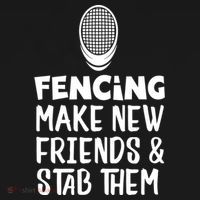 Fencing Make New Friends And Stab Them Fencing Gift Backpack thumb 2