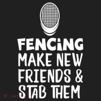 Fencing Make New Friends And Stab Them Fencing Gift Beanie thumb 2
