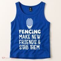 Fencing Make New Friends And Stab Them Fencing Gift Tank Top thumb 2