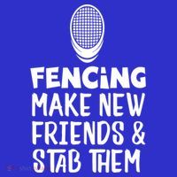 Fencing Make New Friends And Stab Them Fencing Gift Kids Long Sleeve Shirt thumb 2