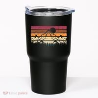 Forest Mountain Outdoors Nature Wildlife Trees Retro Hiking Tumbler thumb 0