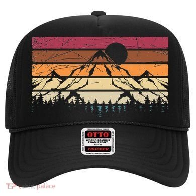 Forest Mountain Outdoors Nature Wildlife Trees Retro Hiking Hat