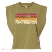 Forest Mountain Outdoors Nature Wildlife Trees Retro Hiking Garment-Dyed Women's Muscle Tee thumb 0