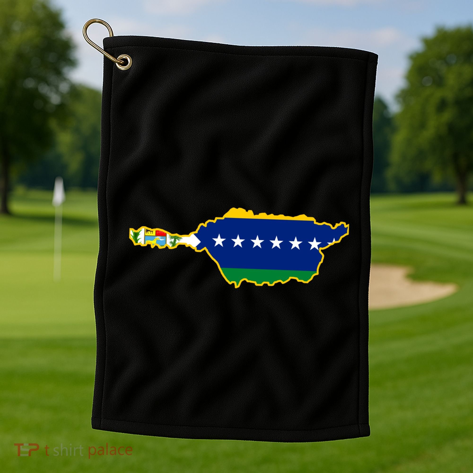 Flag Map Of Apure State Of Venezuela Gift Golf Towel