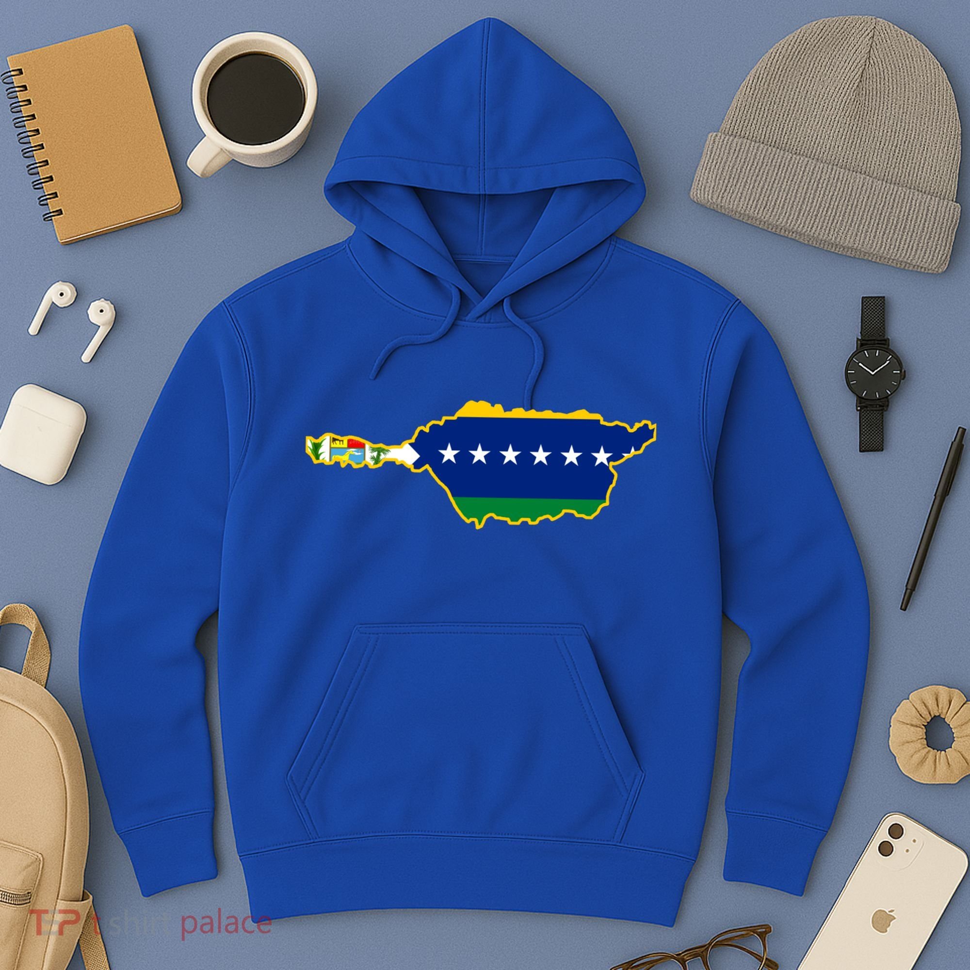 Flag Map Of Apure State Of Venezuela Gift Hoodie