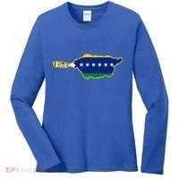 Flag Map Of Apure State Of Venezuela Gift Women's Long Sleeve Shirt thumb 0