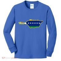 Flag Map Of Apure State Of Venezuela Gift Kids Long Sleeve Shirt thumb 0