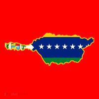 Flag Map Of Apure State Of Venezuela Gift Santa Hat thumb 1