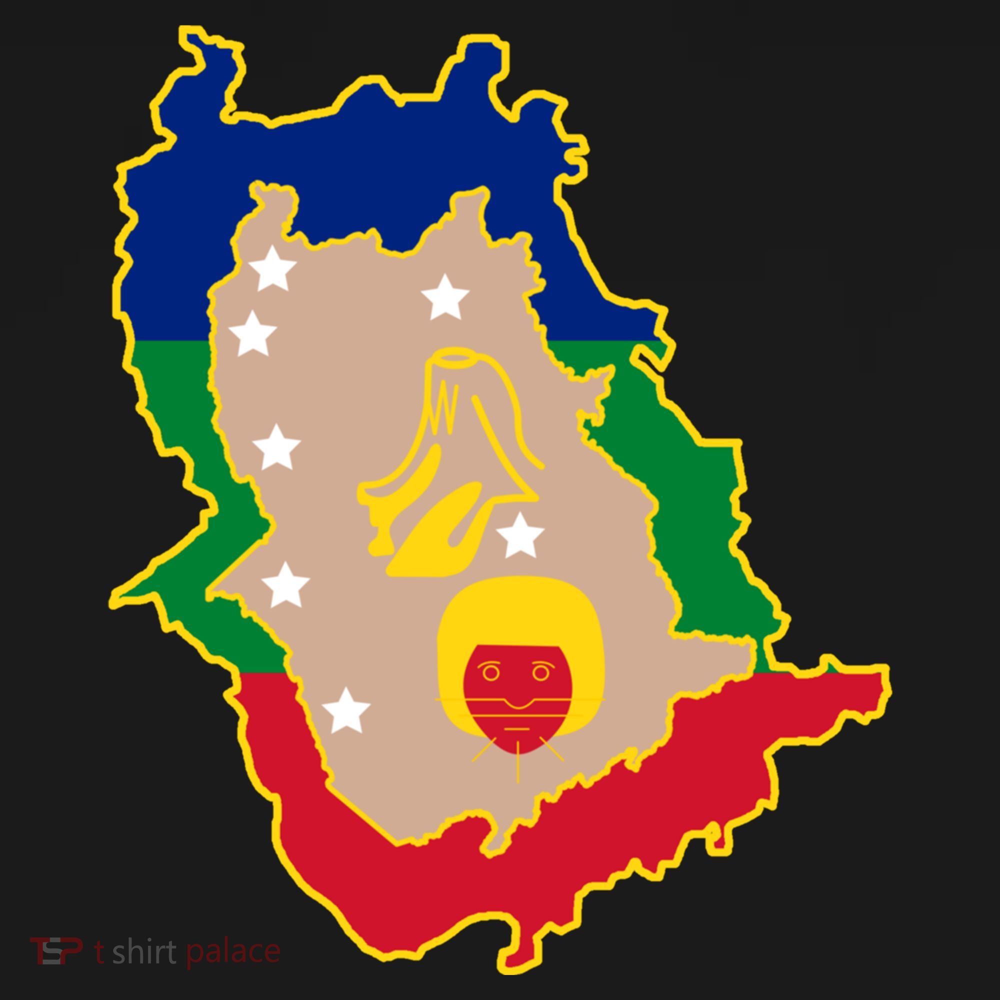 Flag Map Of Amazonas Venezuela Gift USA-Made Doggie Bandana